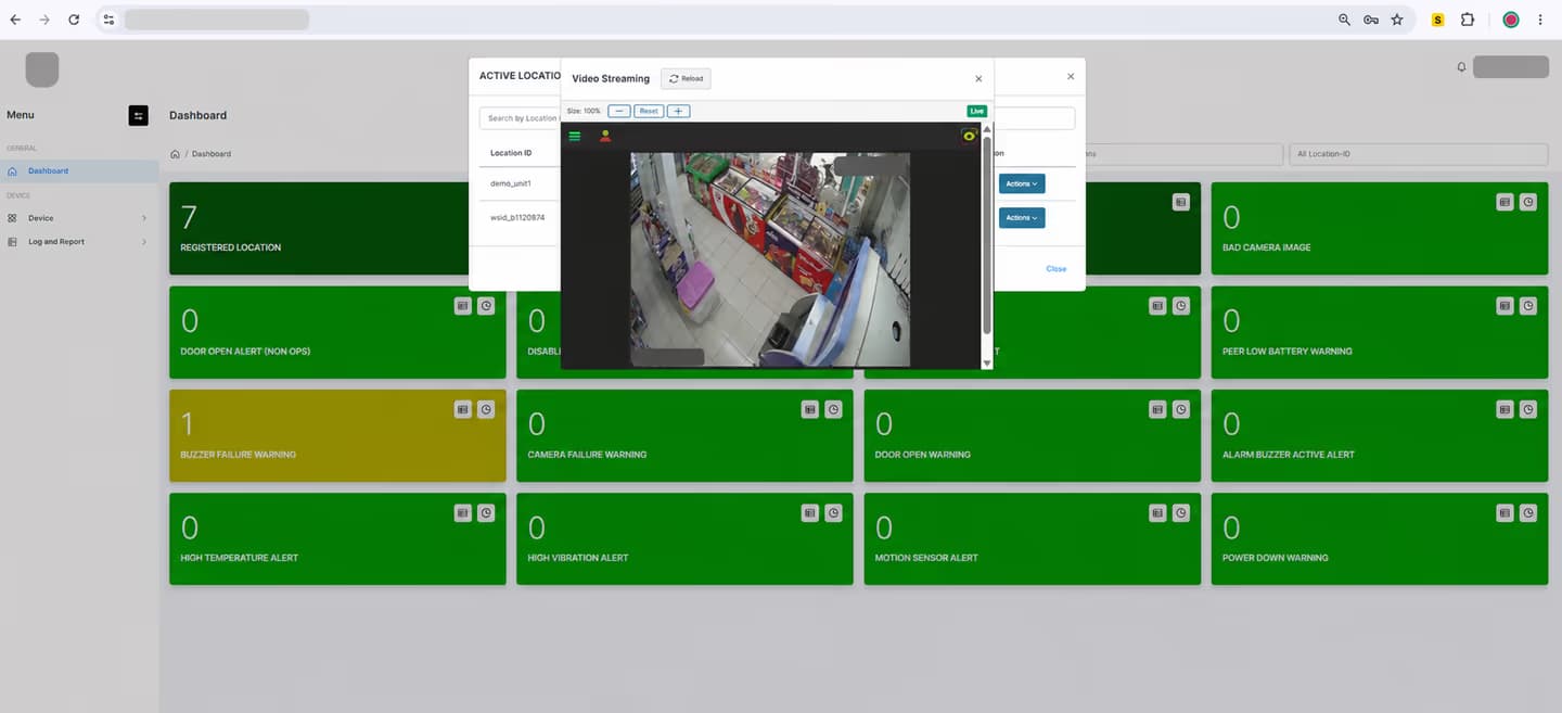 Centralized alarm monitoring for critical sites anonymized dashboard preview